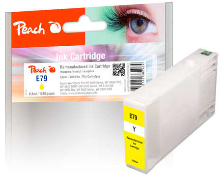 Image of Peach E79y Druckerpatrone ye ersetzt Epson No. 79 y, C13T79144010 für z.B. Epson WorkForce Pro WF -4600, Epson WorkForce Pro WF -4630 DWFbei 3ppp3 Peach online Shop