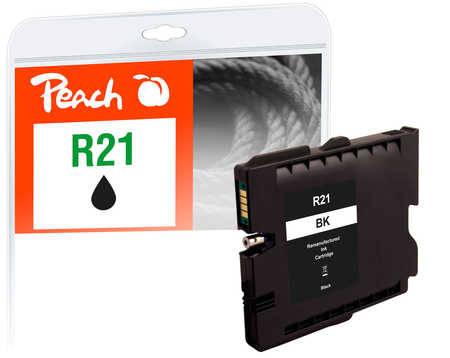 Image of Peach R21 Druckerpatrone bk ersetzt Ricoh GC21K, 405532 für z.B. Ricoh Aficio GX 2500, Ricoh Aficio GX 3000, Ricoh Aficio GX 3000 s