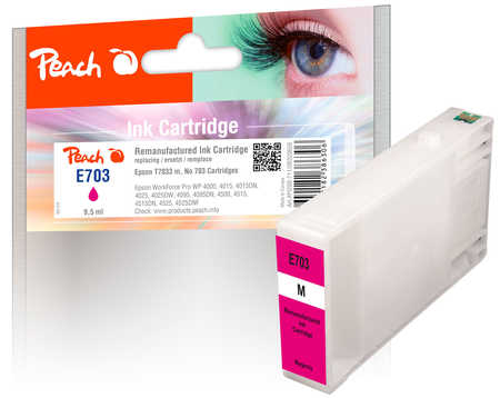Image of Peach E70 Druckerpatrone ma ersetzt Epson T7033 m, C13T70334010 für z.B. Epson WorkForce Pro WP -4015 DN, Epson WorkForce Pro WP -4025 DW