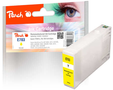 Image of Peach E70 Druckerpatrone ye ersetzt Epson T7034 y, C13T70344010 für z.B. Epson WorkForce Pro WP -4015 DN, Epson WorkForce Pro WP -4025 DW