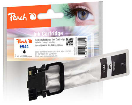 Peach E944/945/946 Druckerpatrone bk ersetzt Epson T9441, No. 944BK, C13T944140 für z.B. Epson WorkForce Pro WFC 5210 DW