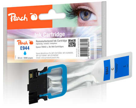 Peach E944/945/946 Druckerpatrone cy ersetzt Epson T9442, No. 944C, C13T944240 für z.B. Epson WorkForce Pro WFC 5210 DW,