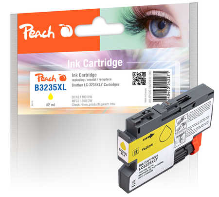 Image of Peach B3235XLY Druckerpatrone XL ye ersetzt Brother LC-3235XLY für z.B. Brother DCPJ 1100 DW, Brother MFCJ 1300 DWbei 3ppp3 Peach online Shop