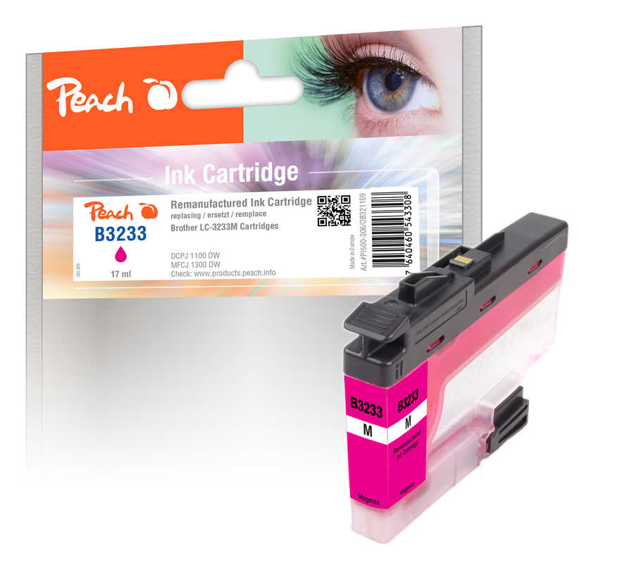 Peach B3233 M Druckerpatrone ma ersetzt Brother LC-3233M für z.B. Brother DCPJ 1100 DW, Brother MFCJ 1300 DW