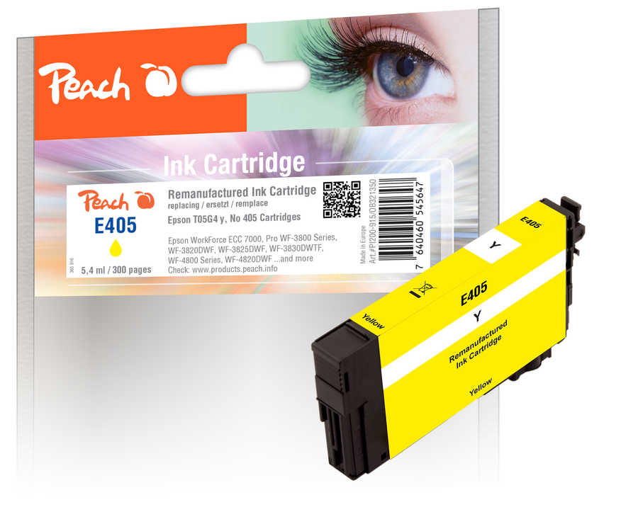 Image of Peach E5G4 Druckerpatrone ye ersetzt Epson T05G4, No. 405 y, C13T05G44010 für z.B. Epson WorkForce ECC 7000, Epson WorkForce Pro WF -3800