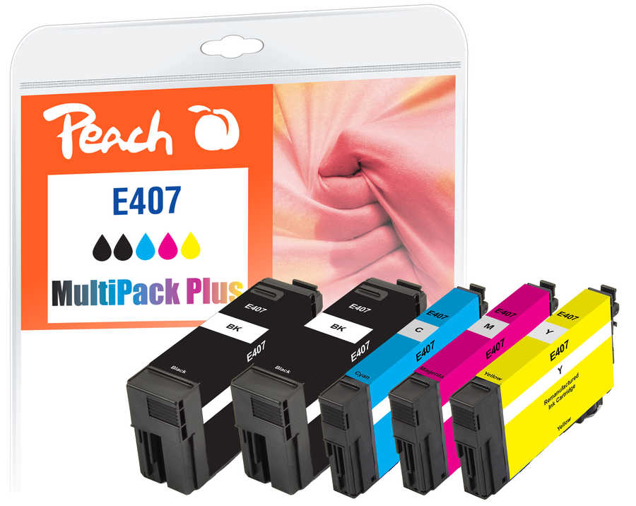 Peach Spar Pack Plus Tintenpatronen kompatibel zu Epson No. 407