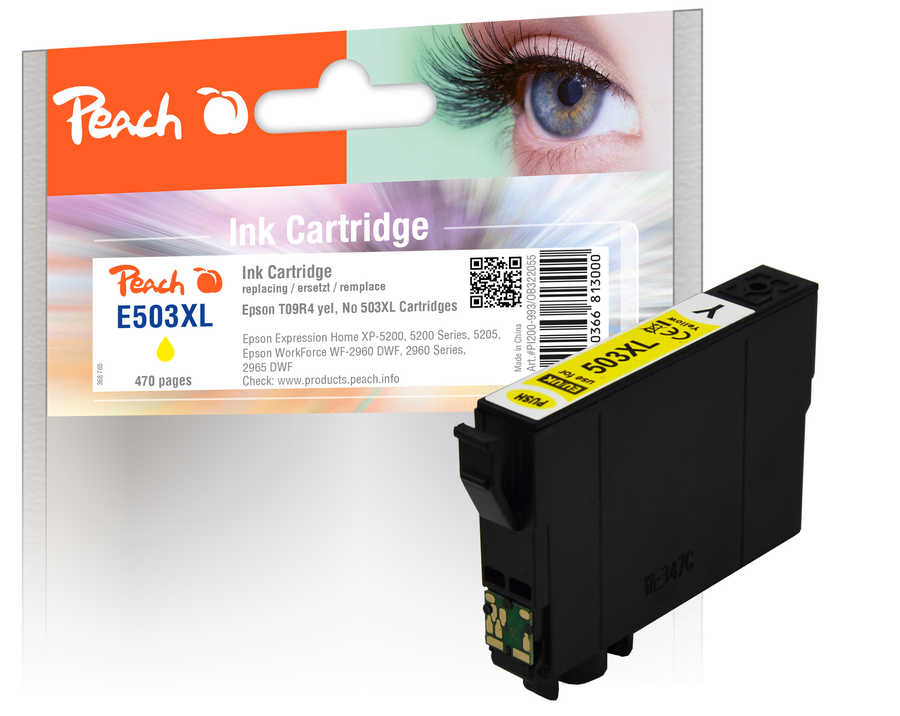 Image of Peach E503 XL Druckerpatrone XL ye ersetzt Epson No. 503XL, T09R440 für z.B. Epson Expression Home XP -5200, Epson Expression Home XP -5205