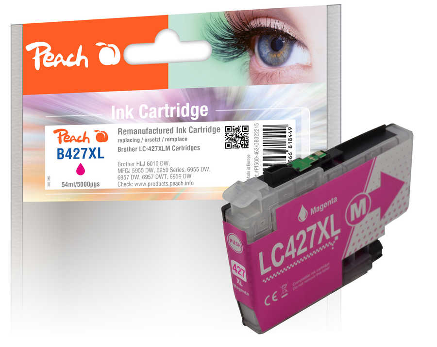 Image of Peach B427 XLM Druckerpatrone XL ma ersetzt Brother LC-427XLM für z.B. Brother HLJ 6010 DW, Brother MFCJ 5955 DW, Brother MFCJ 6950