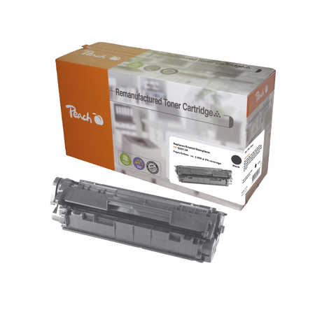 Peach HP 12 ABK Toner bk ersetzt Canon, HP No. 12A BK, Q2612A, CRG-703, EP-703 für z.B. Canon ISensys LBP -2900, Canon I