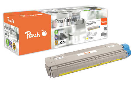 Peach O4348/69 Toner ye ersetzt OKI 43487709 für z.B. OKI C 8600 CDTN, OKI C 8600 DN, OKI C 8600 DTN, OKI C 8600 N, OKI 