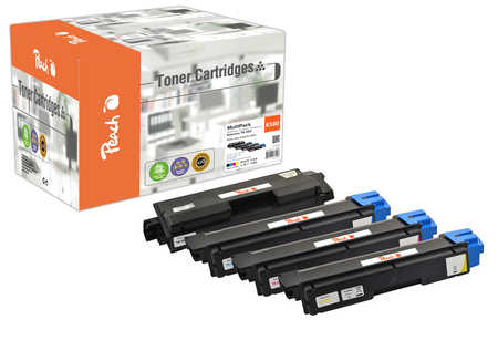 Peach K580 4 Toner (bk, c/m/y) ersetzt Kyocera TK-580 für z.B. Kyocera ECOSYS P 6021 cdn, Kyocera FSC 5150 DN