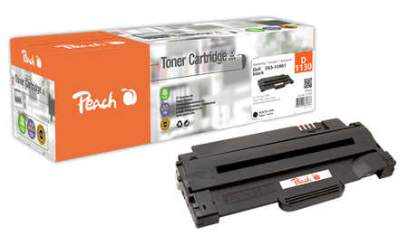 Peach D1130 Toner bk ersetzt Dell 1130XLBK, 7H53W, 593-10961 für z.B. Dell 1130, Dell 1130 n, Dell 1133, Dell 1135 n