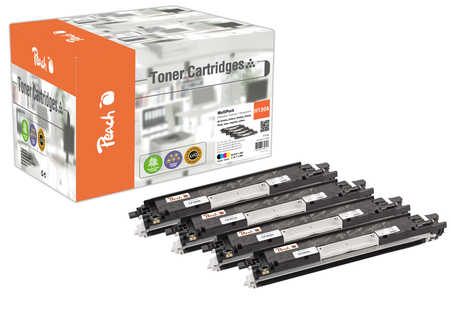 Peach HP 130 A 4 Toner (bk, c/m/y) ersetzt HP No. 130A , CF350A, CF351A, CF352A, CF353A für z.B. HP Color LaserJet Pro M