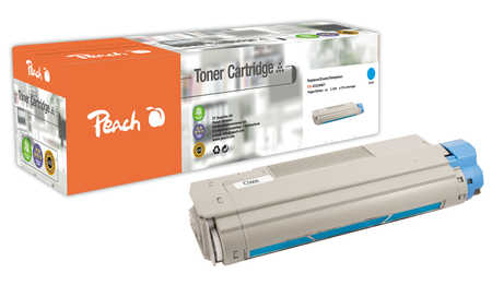 Peach O4332/36/38 Toner cy ersetzt OKI 43381907 für z.B. OKI C 5600, OKI C 5600 DN, OKI C 5600 N, OKI C 5700, OKI C 5700