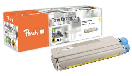 Peach O4332/36/38 Toner ye ersetzt OKI 43381905 für z.B. OKI C 5600, OKI C 5600 DN, OKI C 5600 N, OKI C 5700, OKI C 5700