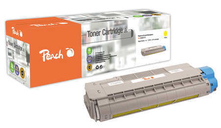 Image of Peach O4386/87/36/85 Toner ye ersetzt OKI 43865721 für z.B. OKI C 5850, OKI C 5850 DN, OKI C 5850 N, OKI C 5950, OKI C 5950 CDTN, OKI C 5950 DN