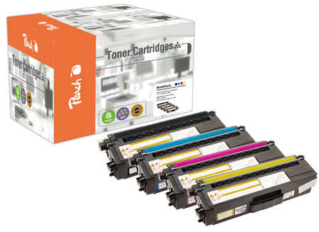 Peach B326 4 Toner XL (bk, c/m/y) ersetzt Brother TN-326 für z.B. Brother DCPL 8400 CDN, Brother DCPL 8450 CDW, Brother 