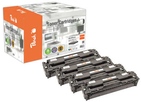 Peach HP 716 4 Toner (bk, c/m/y) ersetzt Canon CRG-716, 1980B002, 1979B002, 1978B002, 1977B002 für z.B. Canon ISensys LB