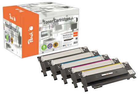 Peach S4072 5 Toner (2*bk, c/m/y) ersetzt Samsung CLT-P4072C/ELS, SU382A für z.B. Samsung CLP -320, Samsung CLP -320 N, 