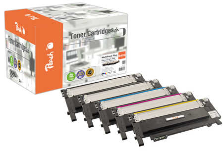 Peach S406 5 Toner (2*bk, c/m/y) ersetzt Samsung CLT-P406C/ELS, SU375A für z.B. Samsung CLP -360, Samsung CLP -360 N, Sa