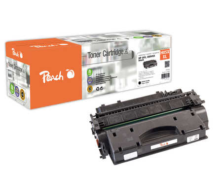 Peach HP 05 XBK Toner XL bk ersetzt HP No. 05X BK, CE505X XL für z.B. HP LaserJet P 2050, HP LaserJet P 2053 D, HP Laser