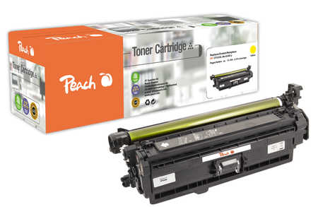 Image of Peach HP 654 AY Toner ye ersetzt HP No. 654A Y, CF332A für z.B. HP Color LaserJet Enterprise M 651 dn, HP Color LaserJet Enterprise M 651 n