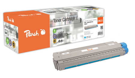 Peach O4484 Toner cy ersetzt OKI 44844615 für z.B. OKI C 822, OKI C 822 CDTN, OKI C 822 DN, OKI C 822 N