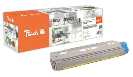 Peach O4484 Toner ye ersetzt OKI 44844613 für z.B. OKI C 822, OKI C 822 CDTN, OKI C 822 DN, OKI C 822 N