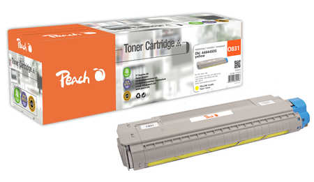 Peach O4484 Toner ye ersetzt OKI 44844505 für z.B. OKI C 831 CDTN, OKI C 831 DM, OKI C 831 DN, OKI C 831 N, OKI C 831, O