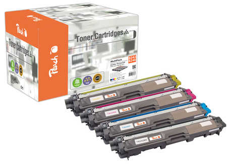 Peach B242 4 Toner XL (bk, c/m/y) ersetzt Brother TN-242, TN-246 für z.B. Brother DCP -9022 CDW, Brother HL -3142 CW, Br