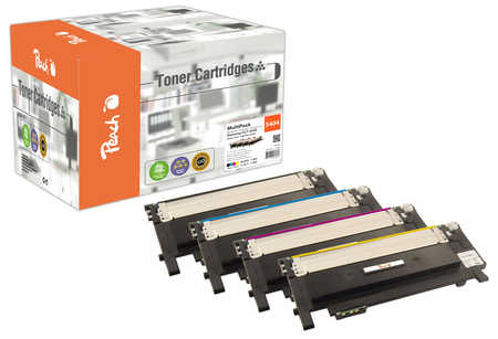 Peach S404 4 Toner (bk, c/m/y) ersetzt Samsung CLT-P404C, SU365A für z.B. Samsung Xpress C 480 W, Samsung Xpress C 430, 