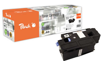 Peach E1700 Toner bk ersetzt Epson CX17BK, C13S050614 für z.B. Epson Aculaser C 1700, Epson Aculaser C 1750 N, Epson Aculaser C 1750 W