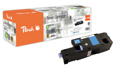 Peach E1700 Toner cy ersetzt Epson CX17C, C13S050613 für z.B. Epson Aculaser C 1700, Epson Aculaser C 1750 N, Epson Aculaser C 1750 W