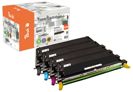 Peach E2800 4 Toner (bk, c/m/y) ersetzt Epson C13S051158-61 für z.B. Epson Aculaser C 2800, Epson Aculaser C 2800 DN, Ep