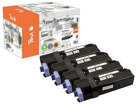 Peach E2900 4 Toner (bk, c/m/y) ersetzt Epson S050627-30, C13S050627-30 für z.B. Epson Aculaser C 2900 DN, Epson Aculase