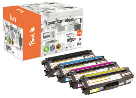 Peach B320 4 Toner (bk, c/m/y) ersetzt Brother TN-320 für z.B. Brother DCP -9055 CDN, Brother DCP -9270 CDN, Brother HL 