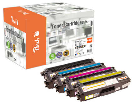 Peach B421 4 Toner (bk, c/m/y) ersetzt Brother TN-421 für z.B. Brother DCPL 8410 CDW, Brother MFCL 8900 CDW, Brother DCP