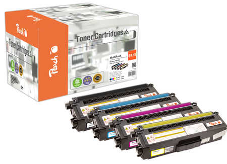 Peach B423 4 Toner XL (bk, c/m/y) ersetzt Brother TN-423 für z.B. Brother MFCL 8690 CDW, Brother DCPL 8410 CDN, Brother 