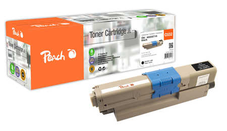 Peach O4650-87 Toner bk ersetzt OKI 46508716 für z.B. OKI C 332 DN, OKI MC 363 DN, OKI MC 363 N, OKI MC 363 DNW, OKI C 3