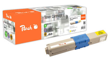 Peach O4650-87 Toner ye ersetzt OKI 46508713 für z.B. OKI C 332 DN, OKI MC 363 DN, OKI MC 363 N, OKI MC 363 DNW, OKI C 3