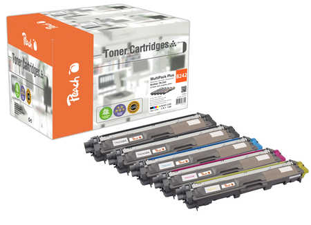 Peach B242 5 Toner (2*bk, c/m/y) ersetzt Brother TN-242 für z.B. Brother DCP -9022 CDW, Brother HL -3142 CW, Brother HL 