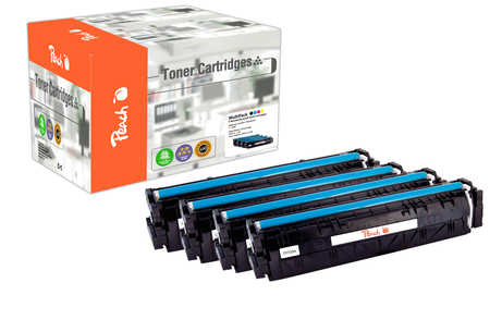 Peach HP 205 A 4 Toner (bk, c/m/y) ersetzt HP No. 205A, CF530A, CF531A, CF532A, CF533A für z.B. HP Color LaserJet Pro MF