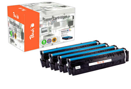 Peach HP 203 X 4 Toner XL (bk, c/m/y) ersetzt HP No. 203X, CF540X, CF541X, CF542X, CF543X für z.B. HP Color LaserJet Pro