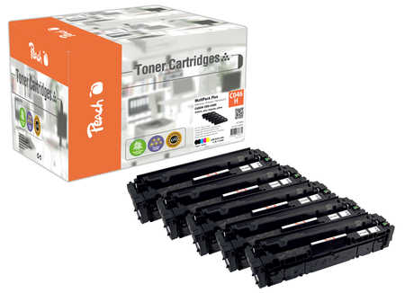 Peach HP 046 H 5 Toner XL (2*bk, c/m/y) ersetzt Canon CRG-046H, 1254C002*2, 1253C002, 1252C002, 1251C002 für z.B. Canon 