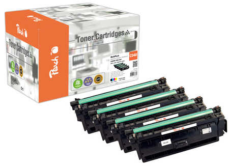 PEACH H040 4 Toner (bk, c/m/y) ersetzt Canon CRG-040, 0460C002, 0458C002, 0456C002, 0454C002 für z.B. Canon ISensys LBP 