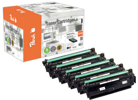 PEACH H040 5 Toner (2*bk, c/m/y) ersetzt Canon CRG-040, 0460C002*2, 0458C002, 0456C002, 0454C002 für z.B. Canon ISensys 