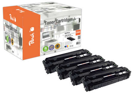 Peach HP 045 4 Toner (bk, c/m/y) ersetzt Canon CRG-045, 1242C002, 1241C002, 1240C002, 1239C002 für z.B. Canon ISensys MF