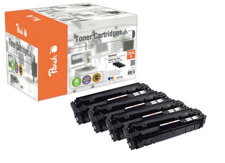 Peach HP 045 H 4 Toner XL (bk, c/m/y) ersetzt Canon CRG-045H, 1246C002, 1245C002, 1244C002, 1243C002 für z.B. Canon ISen