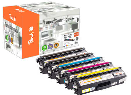 Peach B910 5 Toner (2*bk, c/m/y) ersetzt Brother TN-910 für z.B. Brother HLL 9310 CDW, Brother HLL 9310 CDWT, Brother HL