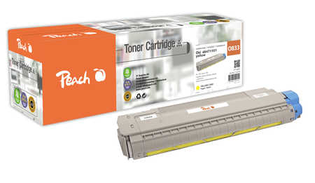 Peach O464711/464338 Toner ye ersetzt OKI 46471101 für z.B. OKI C 823 DN, OKI C 823 N, OKI C 823, OKI C 833 DN, OKI C 83